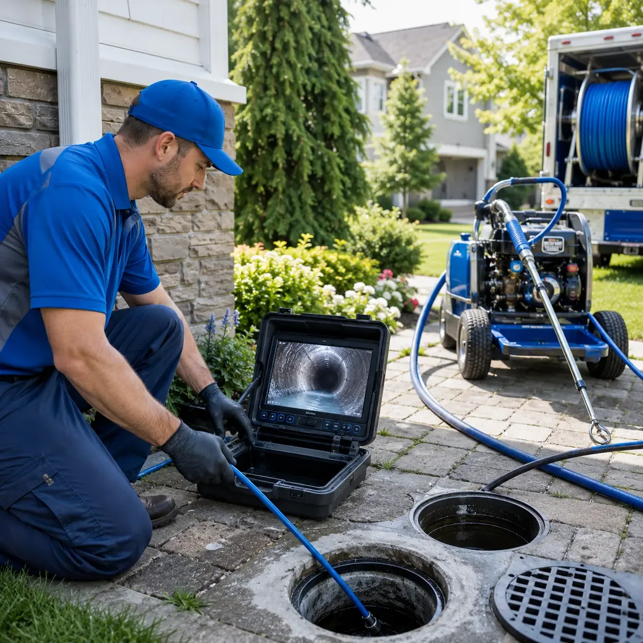 Outdoor drain cleaning professionals serving Peru, ME