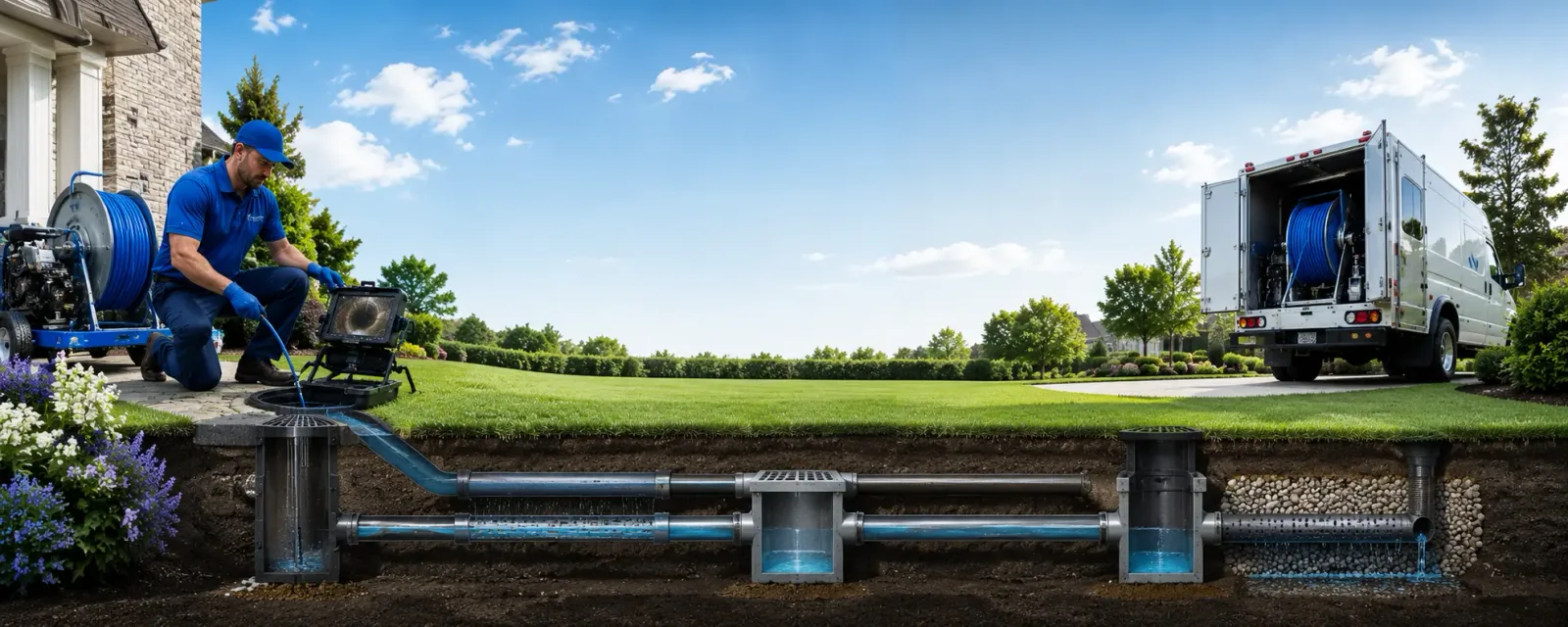 Outdoor drain cleaning information for Peru, ME